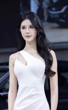 桑桑crow白色开叉长裙 [130P-948MB]