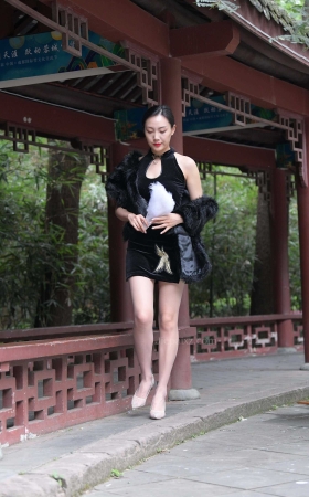 性感黑色短裙丝袜美女 【图片➕视频】<font color=red> [10P]</font>