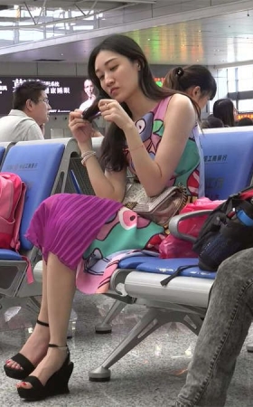 高铁候车室遇见近乎完美的目标