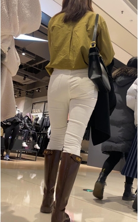 白裤美女