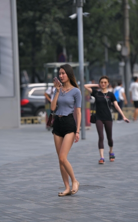 长腿美女街拍