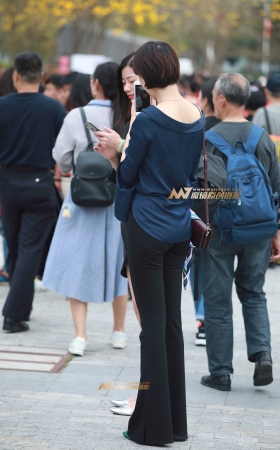 紧身喇叭裤，长腿 [12P]