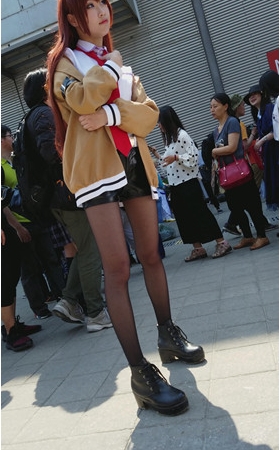 黑色短裙黑丝cosplay美女