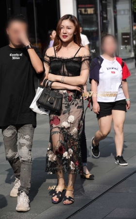 一身薄纱性感长裙 [16P]