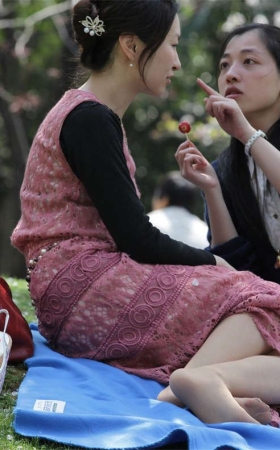 No536 温暖阳光下醉人的美女长裙长丝