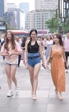 迷人高腰牛仔