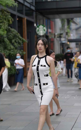 小香风白色连衣裙 [50P-1.04GB]