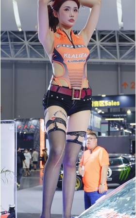 性感的热裤黑丝美模