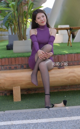 [一只麋鹿专区] 紫裙黑丝美女  【图片➕视频】<font color=red> [10P]</font>