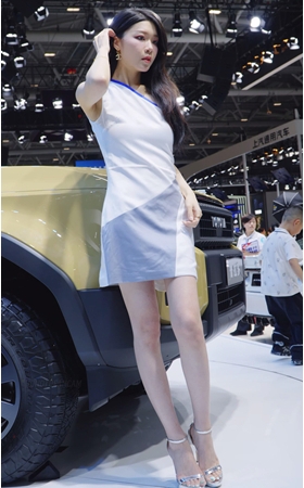 靓丽的车模美女