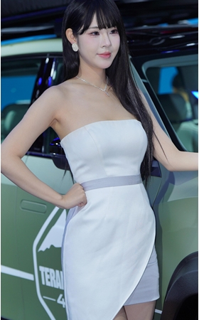 抹胸白裙车模美女(72P)
