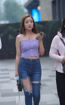 凯恩公爵街拍作品 紧牛美女1
