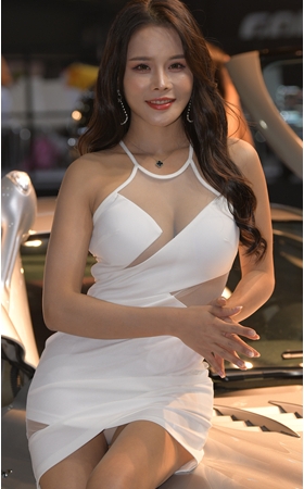 漂亮的白裙车模美女(58P)