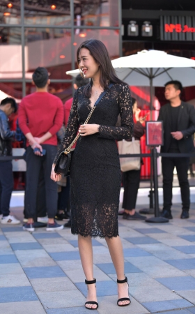 镂空长裙性感漂亮美女
