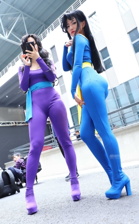 蓝紫紧身服coser [34P]