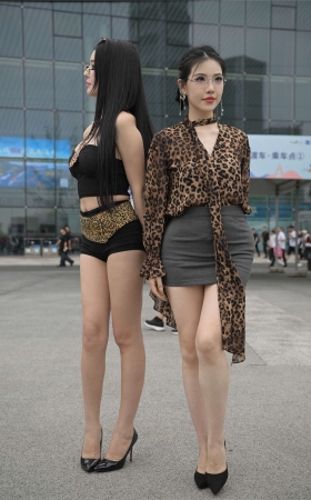 长腿豹纹超模