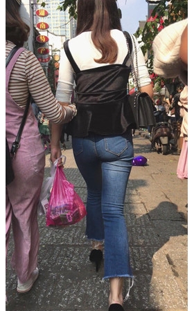 牛仔紧身裤