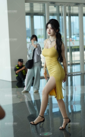 黄裙肉丝美腿 [19P]