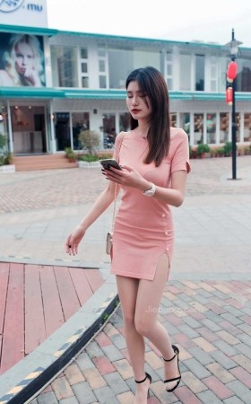御风街拍★粉裙肉丝美女婷婷【套图+视频】<font color=red> [10P]</font>