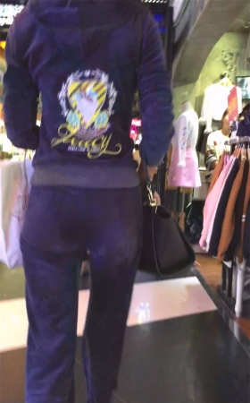 超翘咖啡紧身裤