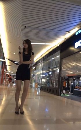 极品黑色包臀裙美女