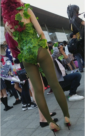 漂亮的绿美人cosplay