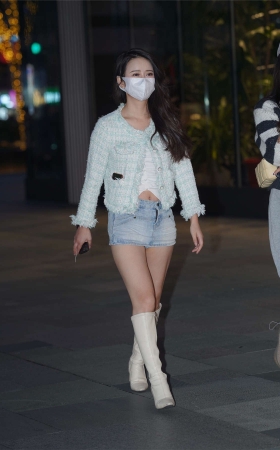 长靴牛仔经典搭配