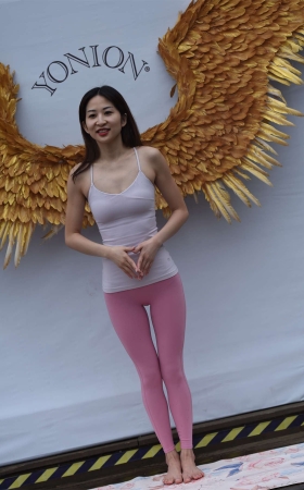 紫色瑜伽裤