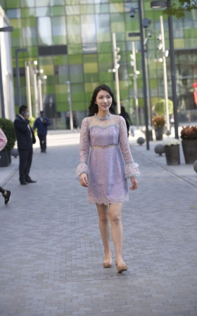 紫色蕾丝淑女