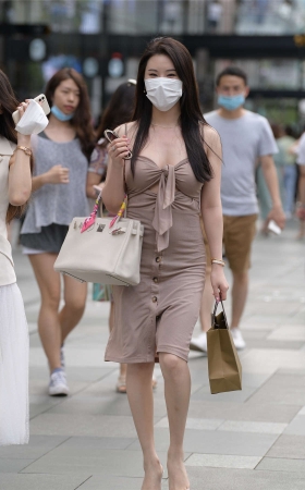 吊带针织裙