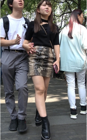 漂亮蛇皮裙小姐姐