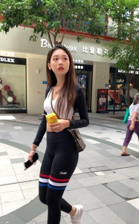 黑色瑜伽裤美女MJ3398