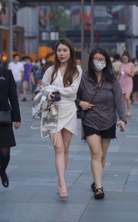 白色素雅美女