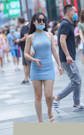 清爽的蓝裙美眉，甜美可爱MJ1237[1.29G]