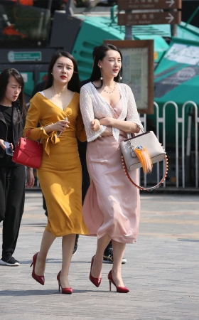 高级气质丝质裙