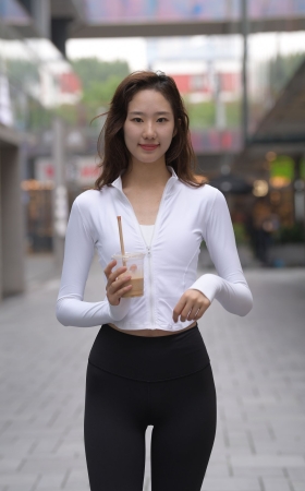  一只麋鹿摄影作品  黑色瑜伽裤运动系高挑美女 [340P1V-14.8GB]