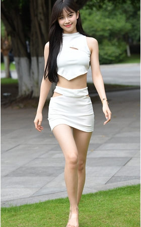 白色包臀裙气质美女(64P)