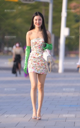 抹胸梅花裙小姐姐 [18P]