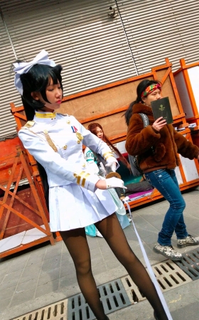 超长秀发黑丝cosplay青春美少女