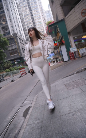 魂魂摄影作品 白色瑜伽裤美女