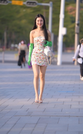 花裙美女