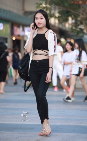 漏脐装，紧身裤 [12P]