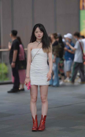 亮眼红色短靴 [132P1V-1.65GB]