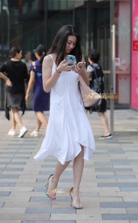吊带裙，美腿，凉高跟淑女 [18P]