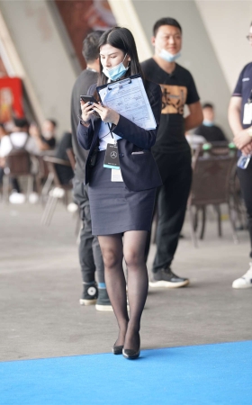 蓝色制服OL