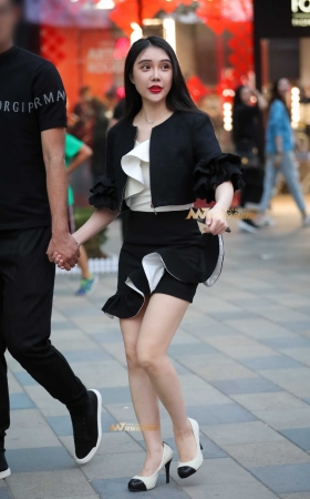 时尚连衣短裙美女,一双美腿很吸睛 [14P]