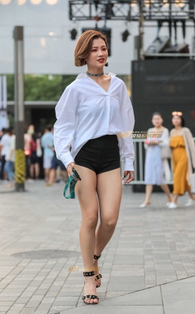 B85、清爽短发配美腿 [20P]