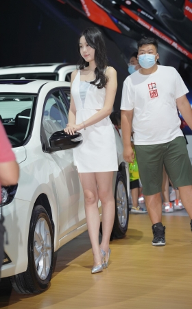靓丽车模