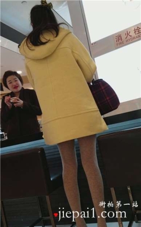 4k-黄色外套美腿高跟鞋美女超级个性的丝袜打底裤