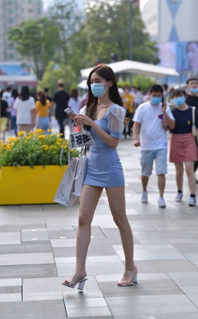 视觉冲击街拍作品 - 一波美腿小姐姐，真心赞